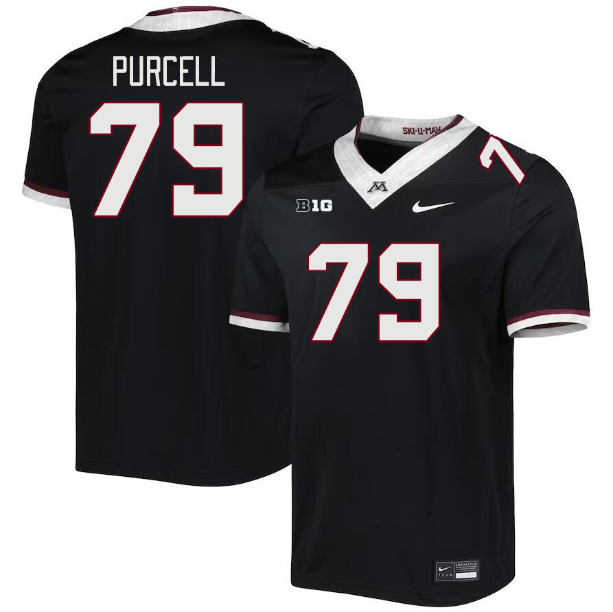 Men #79 Logan Purcell Minnesota Golden Gophers College Football Jerseys Stitched-Black